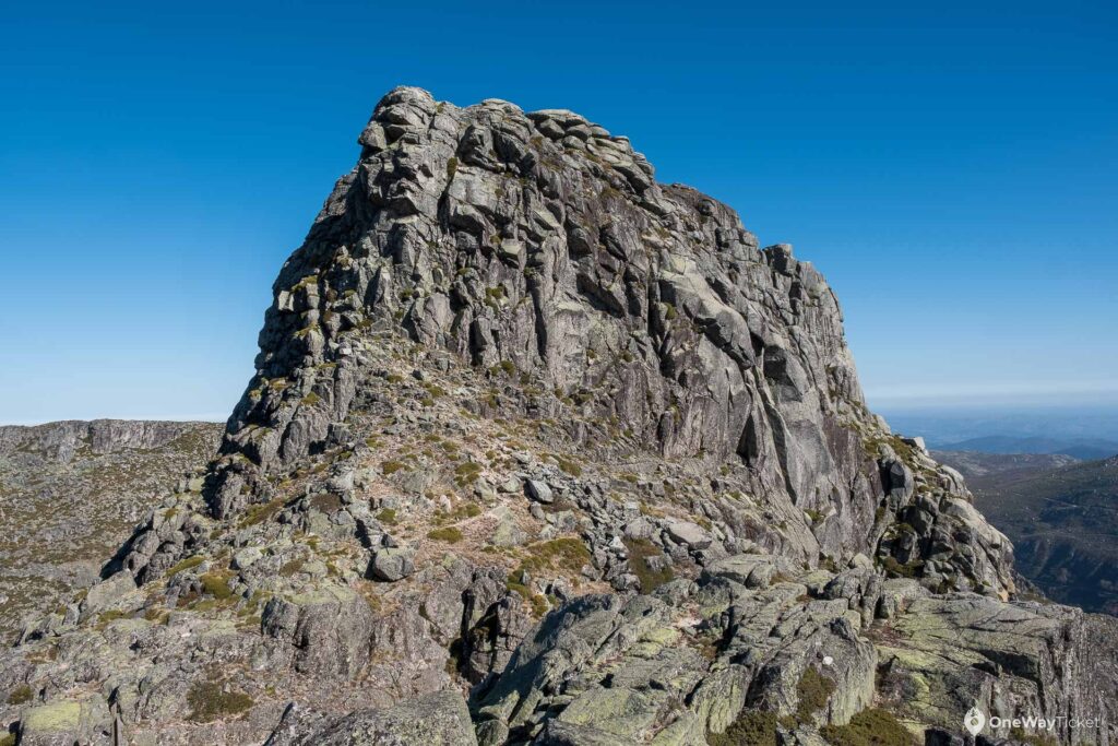 Rock formation with the blue sky in background