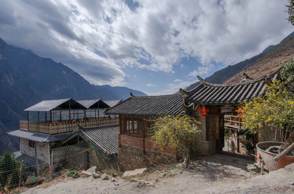 small chinese village in the mountains